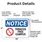 Signmission Tobacco Free Campus OSHA Notice Sign, Aluminum, 10in W x 7in L, 2PK OS-2PACK-NS-A-710-L-16732 - alternate 5
